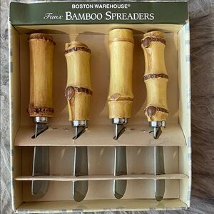 Boston Warehouse Faux Bamboo Spreaders - Yellow Brown